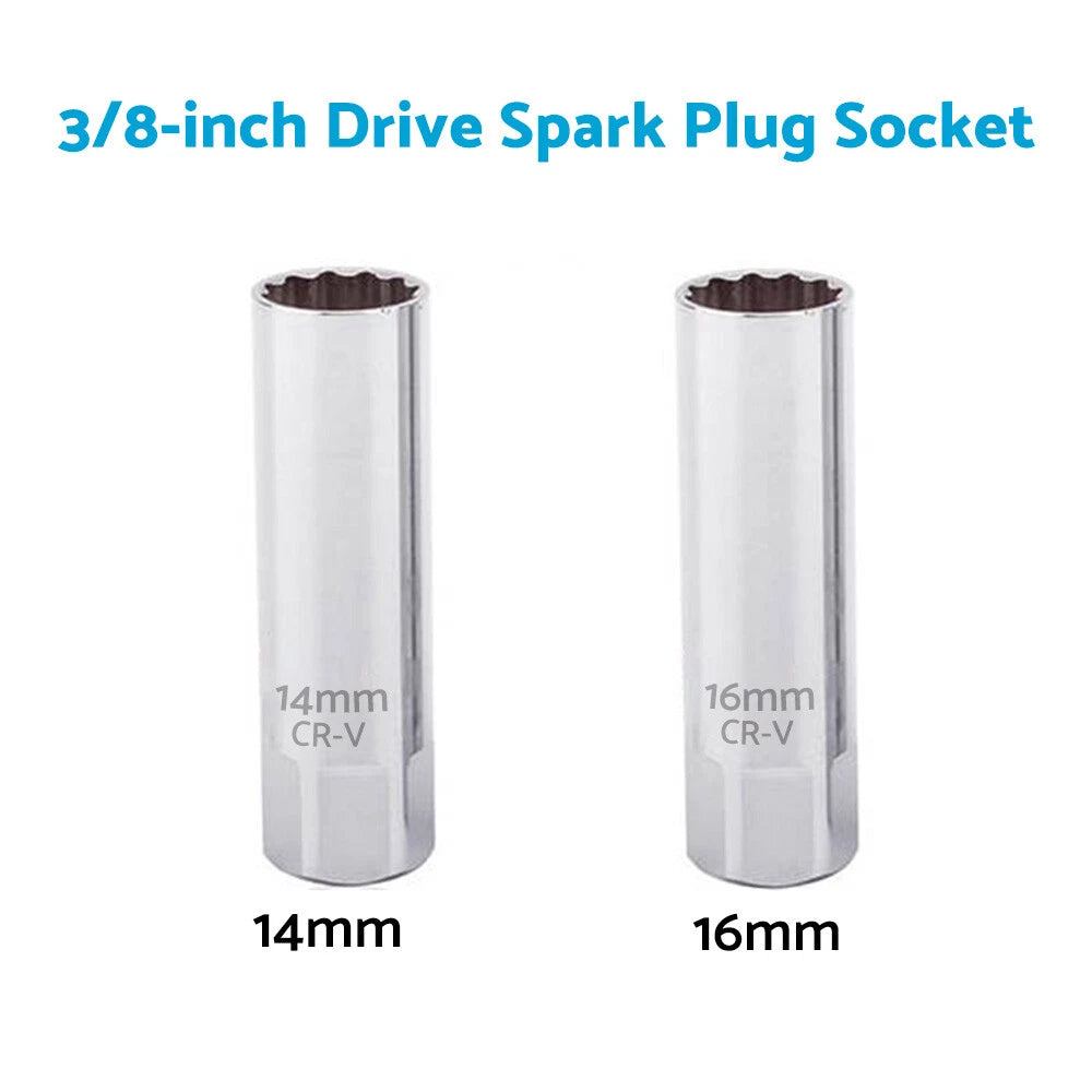 12 Point Spark Plug Socket 14mm/16mm for Auto Car (3/8" Drive)