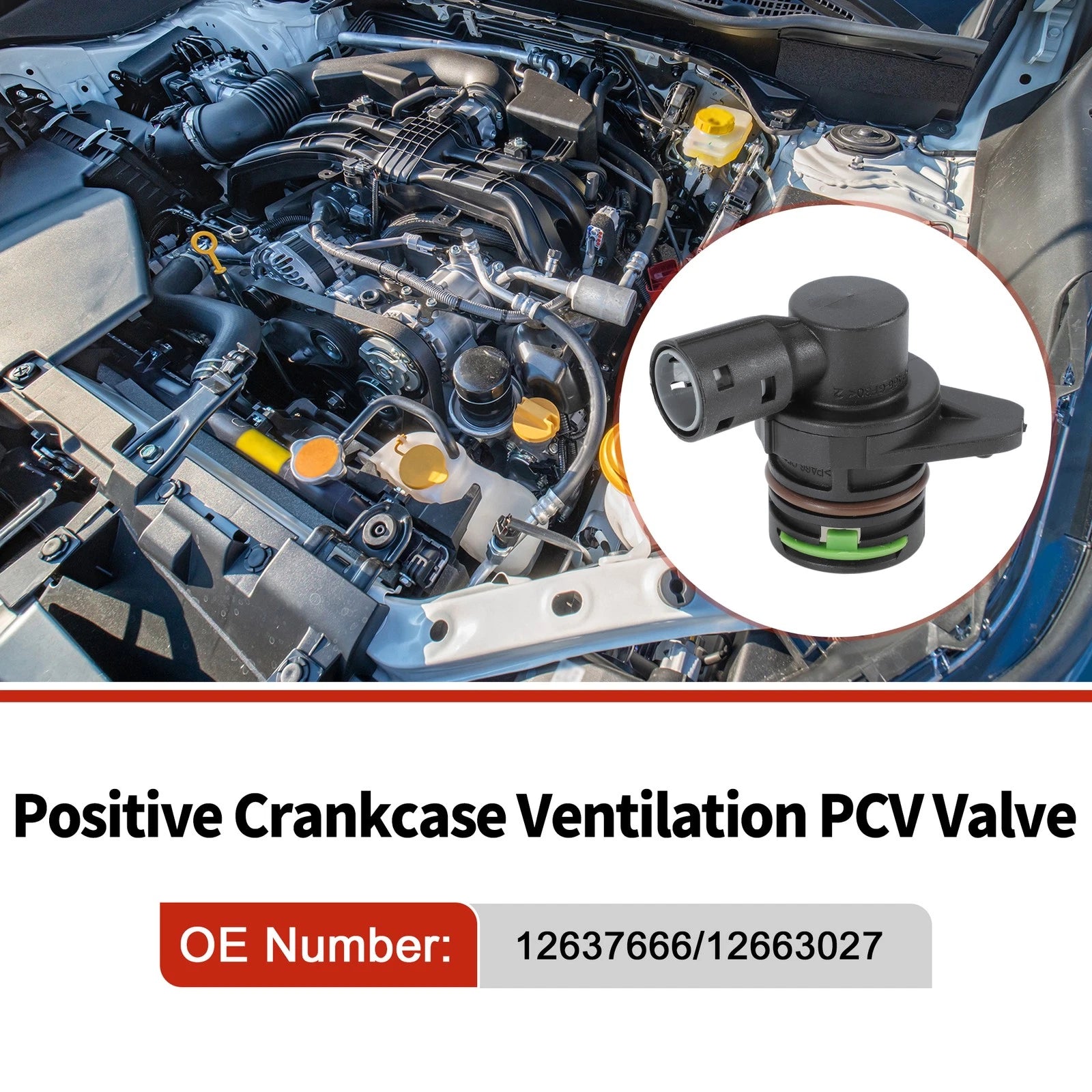 PCV Valve for Chevrolet Cruze Malibu Cadillac Buick (No. 12637666/12663027)