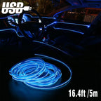 16.4ft USB LED Interior Atmosphere Strip Light for Universal Vehicles (2010–2023)
