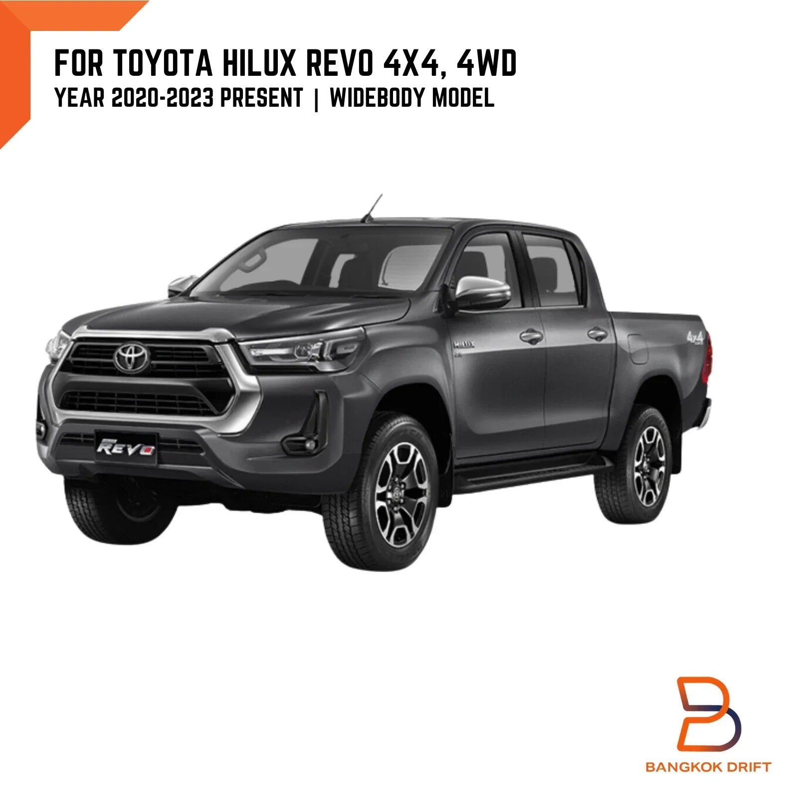 8.5" Fender Flares for Toyota Hilux SR5 Dual Cab 4x4 (2020-2023)