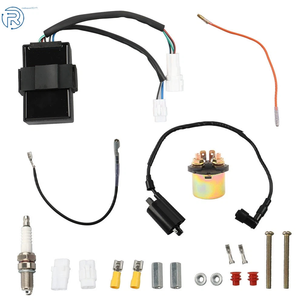 CDI Ignition Coil Starter Solenoid Spark Plug for Kawasaki Bayou KLF300 (1989–2004)