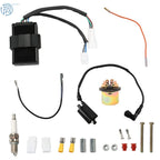 CDI Ignition Coil Starter Solenoid Spark Plug for Kawasaki Bayou KLF300 (1989–2004)