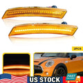 2X Front Amber LED Side Marker Lights for Mini Cooper R55 R56 R57 R58 R59 R60