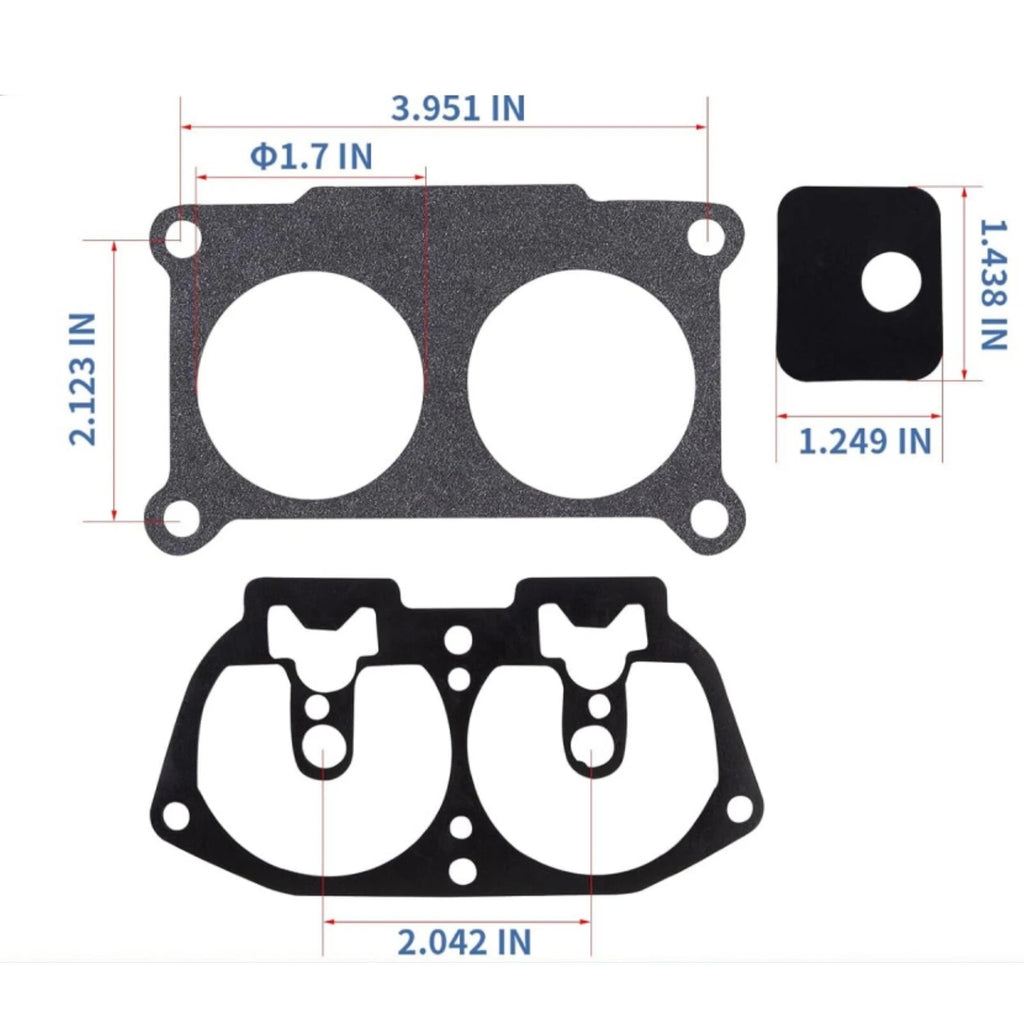 2X Outboard Carburetor Kit for Yamaha (1986–1995) Repl 6E5-W0093-06-00