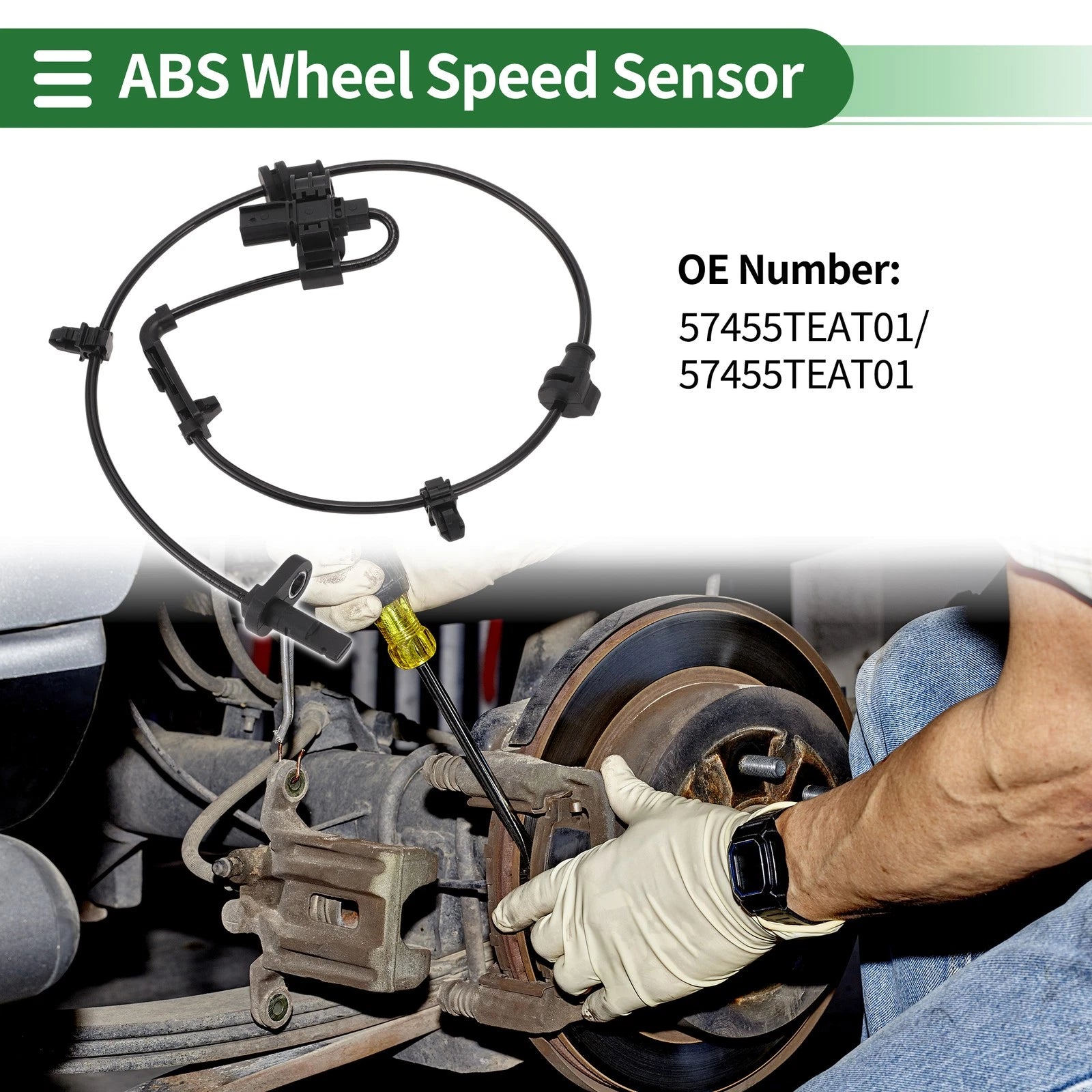 ABS Wheel Speed Sensor No. 57455TEAT01 for Honda Civic (2016–2021) Front Left