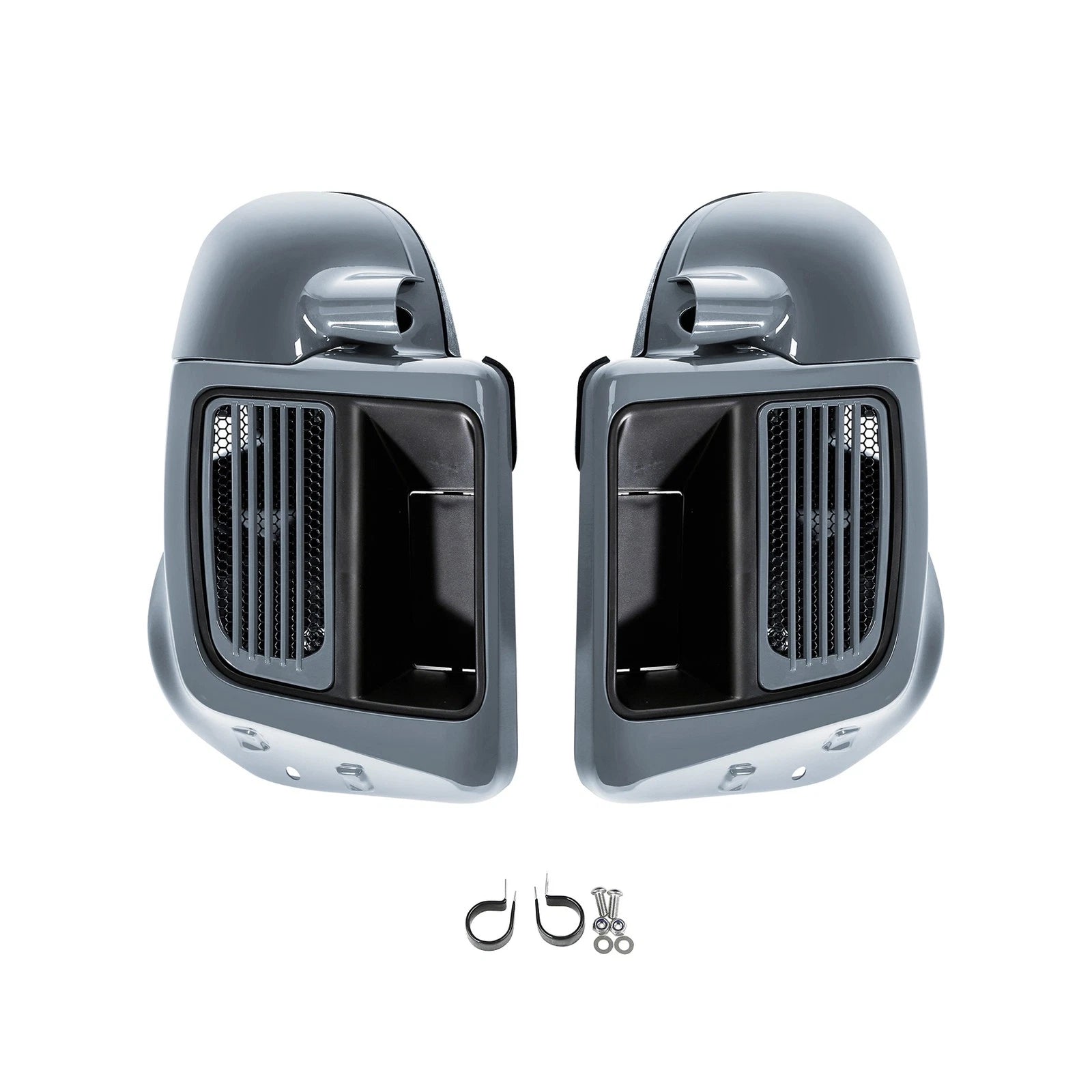 Lower Vented Fairings for Harley Touring (2014–2023) Gunship Gray