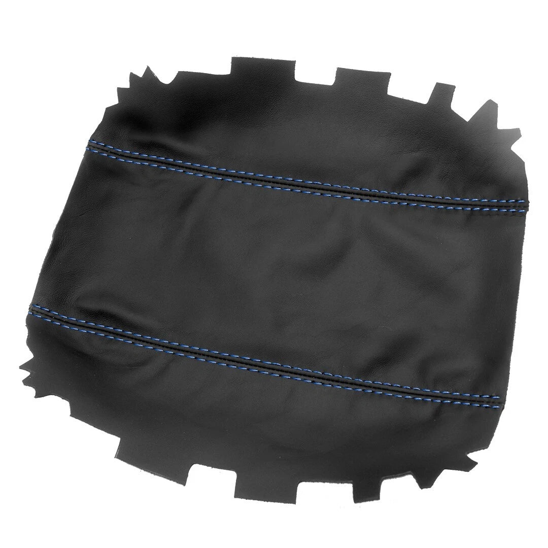 Leather Synthetic Console Armrest Cover for Honda Accord (2003–2007) Blue Stitch