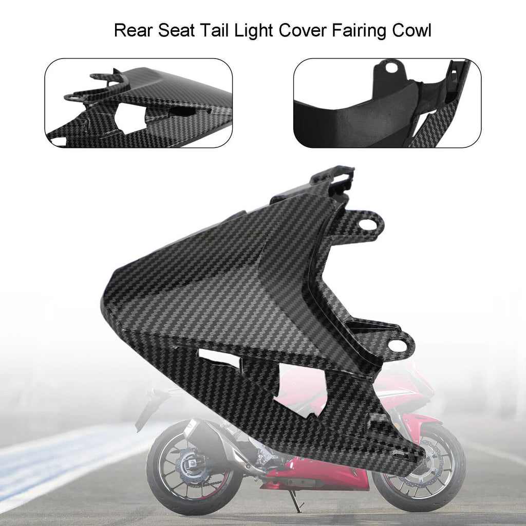 Rear Seat Tail Light Cover for Honda CBR500R (2019–2021) Carbon T9