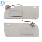 Set of 2 Sun Visors for Ram 1500 2013–2021, 2500 3500 Gray with Lights