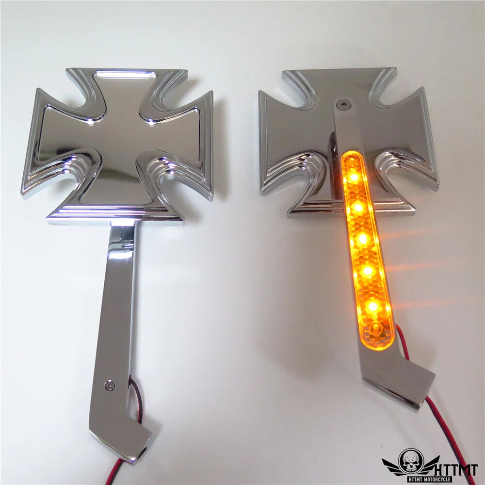LED Turn Signal Mirrors for Suzuki GSXR 600 (2000–2023) - Maltese Cross