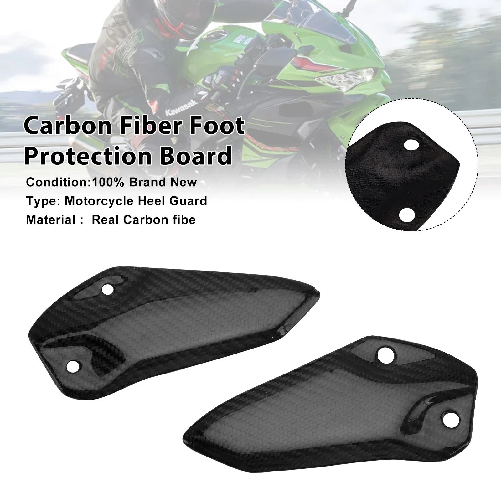 Carbon Fiber Foot Protection Board for Kawasaki ZX-4R ZX-4RR ZX-25R (2023–2023)