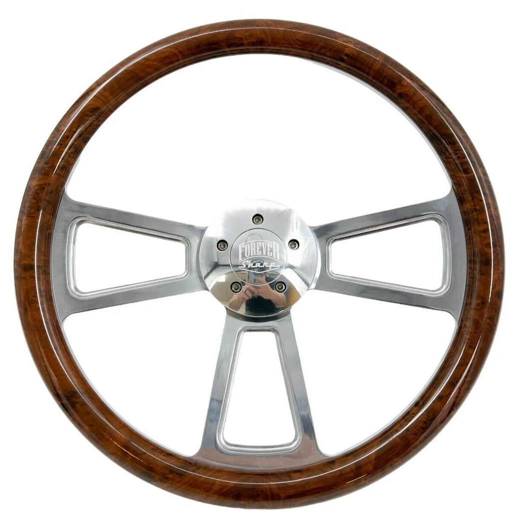 Steering Wheel Wrap Polished 5 Hole for Peterbilt Kenworth (2010–2024)