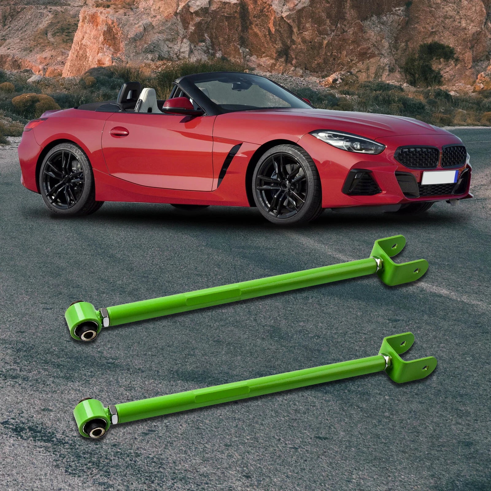 2Pcs Rear Lower Control Camber Arms Bar Rod for BMW E46/E36/Z4/M3 (1995–2006)