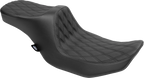 2-Up Seat for Harley Davidson Touring (2014–2023) - Double Diamond Black Stitching