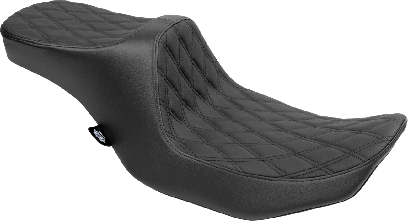 2-Up Seat for Harley Davidson Touring (2014–2023) - Double Diamond Black Stitching