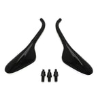 Custom Motorcycle Mirrors for Harley Yamaha (Universal Fit) Black