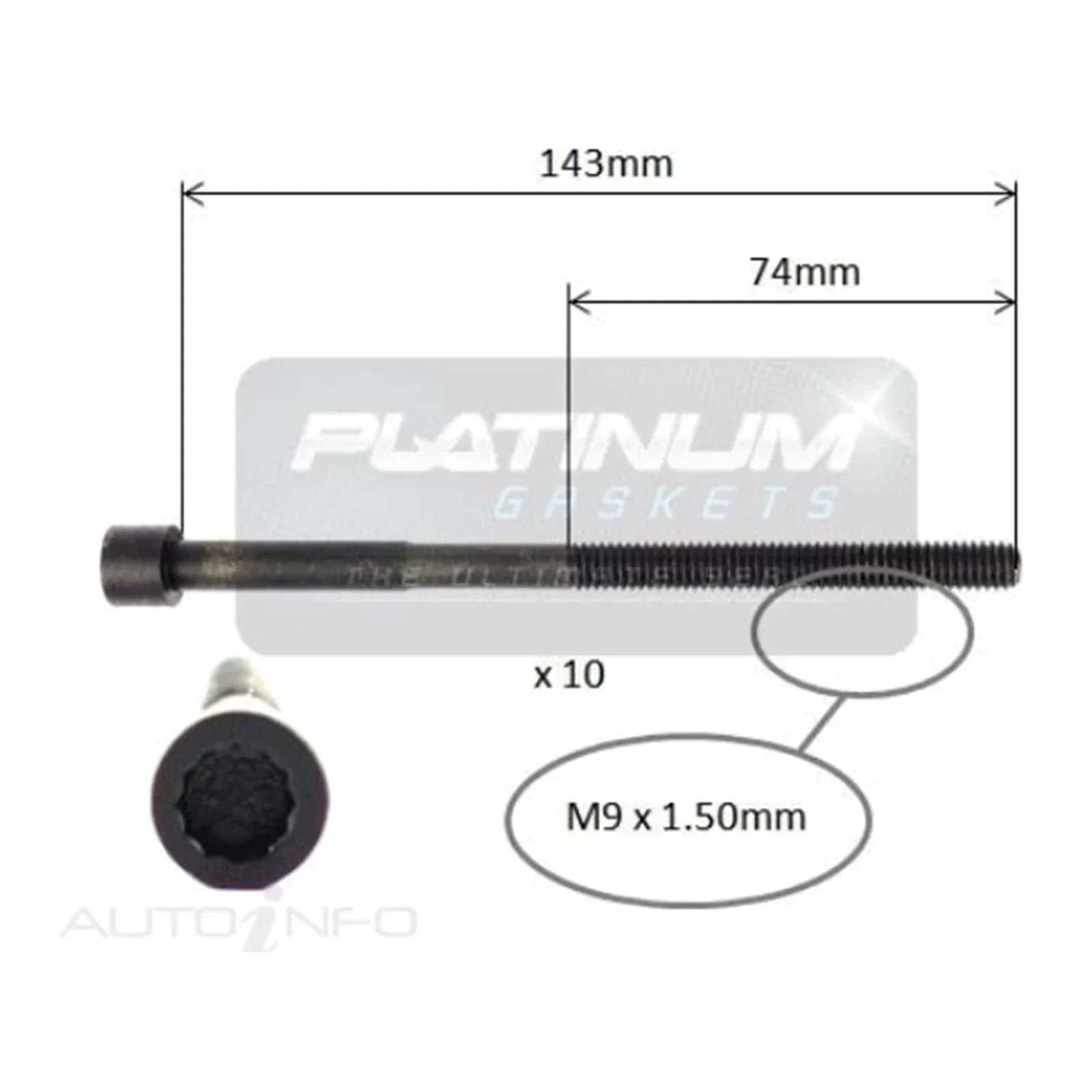 Engine Cylinder Head Bolt Set for Toyota Prius C (2012–2017)
