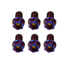 6pcs Titanium M10x35mm Torx Head Flange Screws for Motorcycle Bike