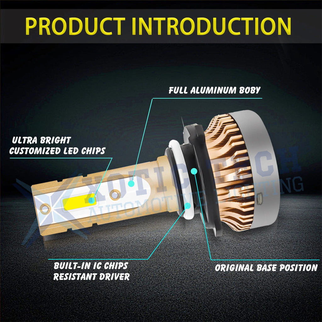Golden Yellow LED High Beam Bulbs Conversion Kit for Hyundai (9005-9011)