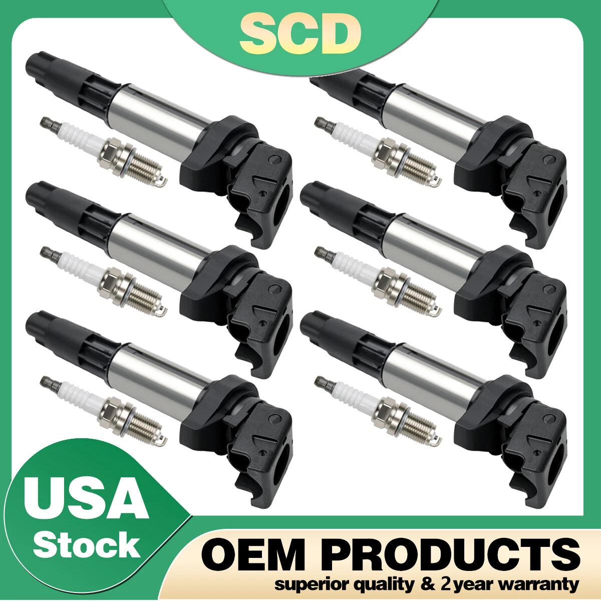 Set of 12 Ignition Coils + Spark Plugs for BMW 328, 325Ci, 528, 530i, M3, X3, X5, Z4 (2000–2006)