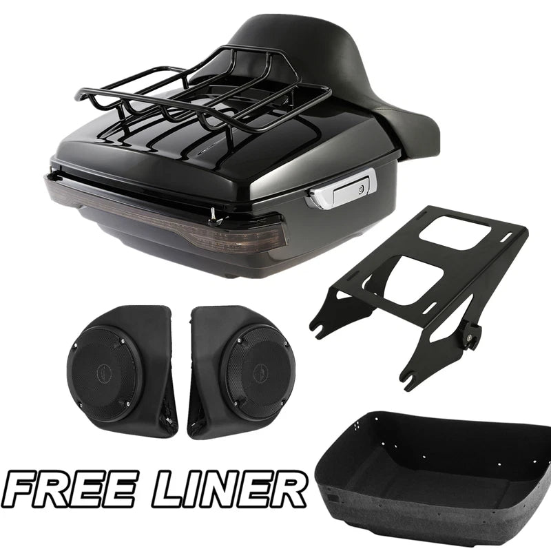Trunk Pad Mount Rack Light Speakers for Harley CVO Touring (2014–2023)