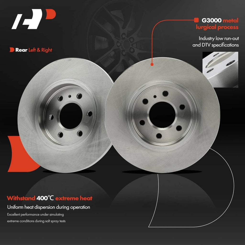 Rear Disc Brake Rotors & Ceramic Pads for Chevy Uplander Buick Terraza (2005–2008)