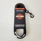 Black Leather Dog Leash for Harley-Davidson (MPC260-08)