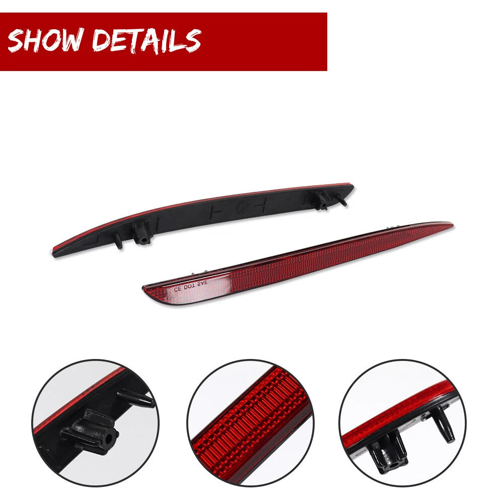 Red Lens Rear Bumper Reflectors for Chrysler 300 (2015–2022)