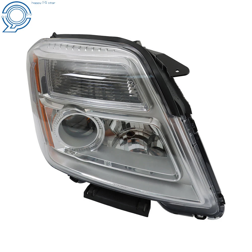 Right Side Halogen Headlight Assembly for GMC Terrain (2016-2017) Amber Chrome
