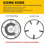 8x RGB LED Wheel Ring Lights for Truck Car (15.5'' Diameter)