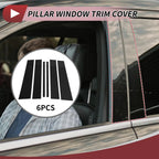 6 Pcs Door Pillar Window Trim for Nissan Titan (2004–2015) Black