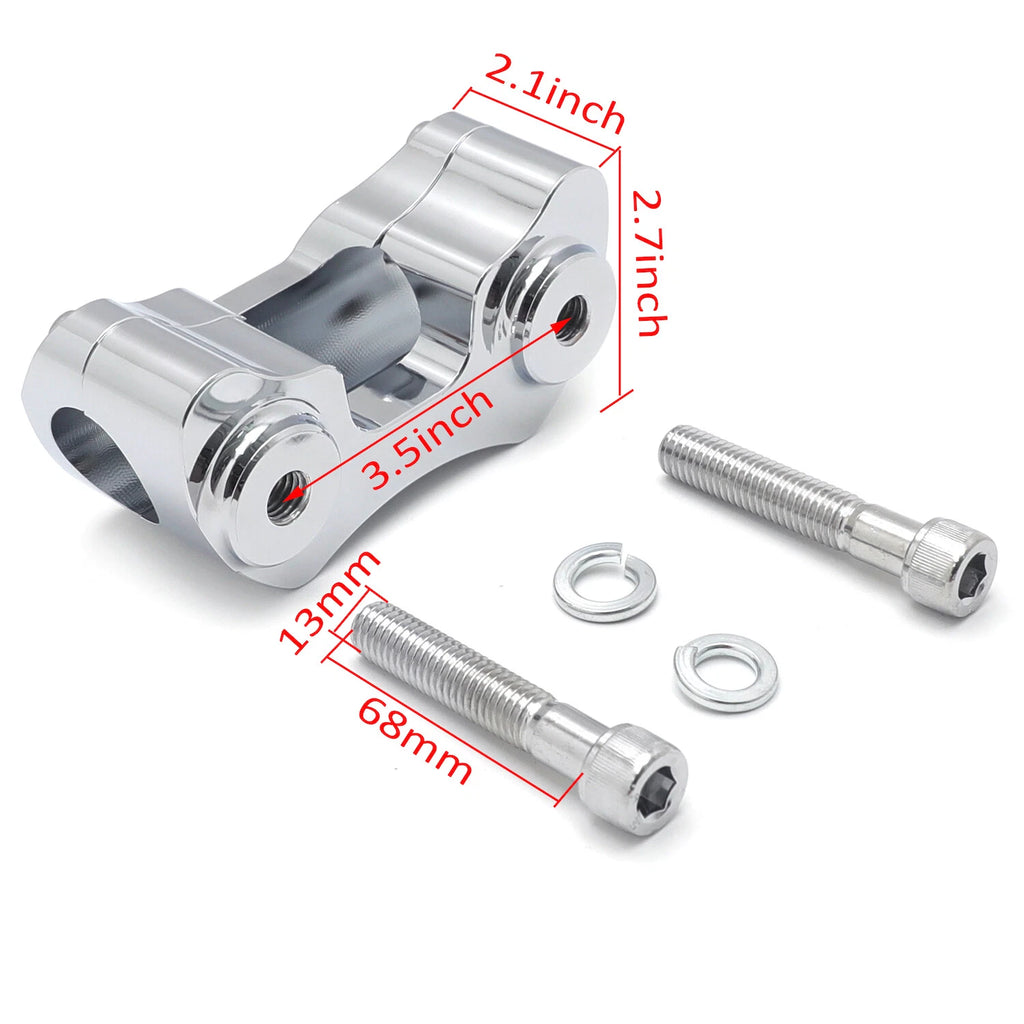 Chrome Handlebar Riser for Harley-Davidson (1997–Present) 1 1/4" Diameter