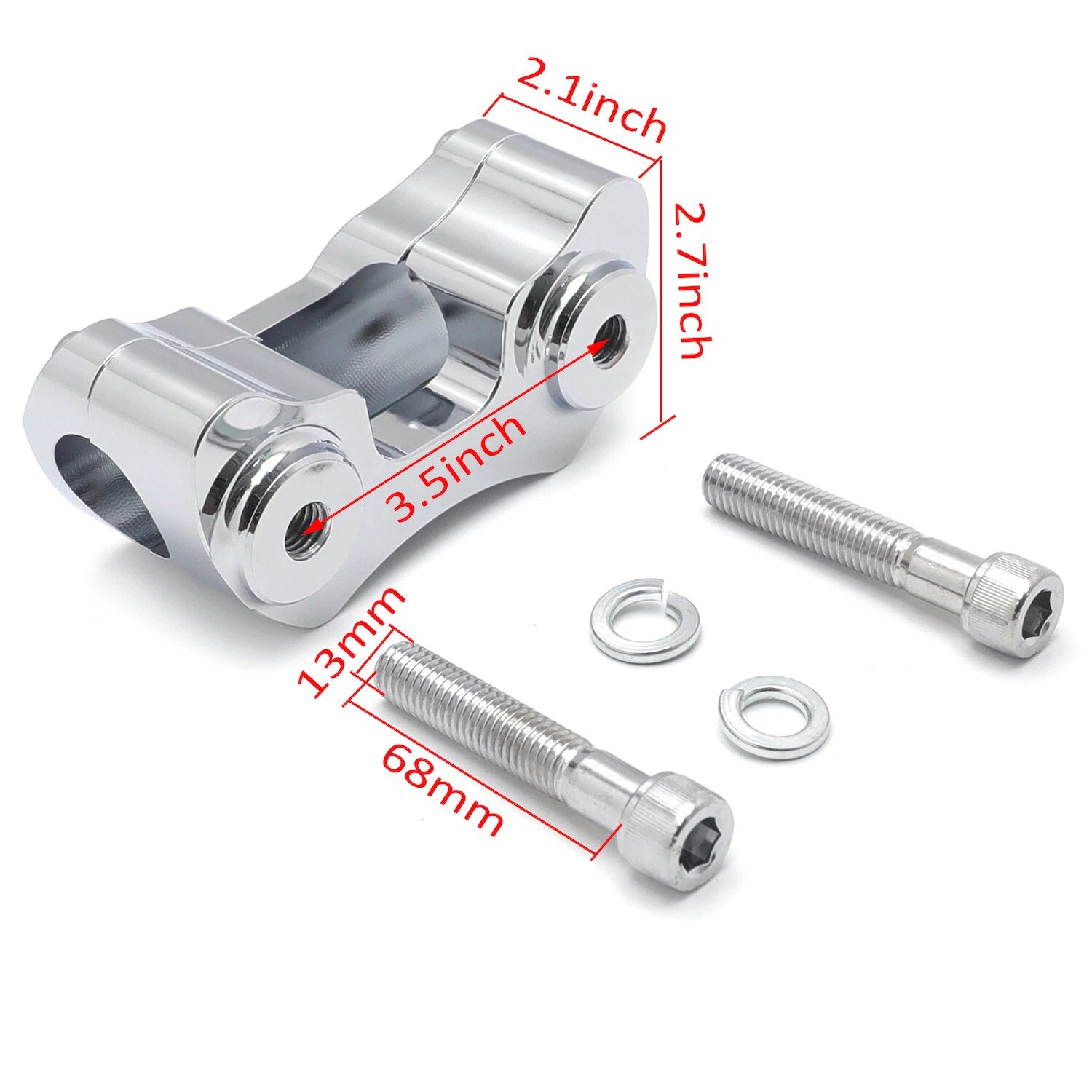 Chrome Handlebar Riser for Harley-Davidson (1997–Present) 1 1/4" Diameter