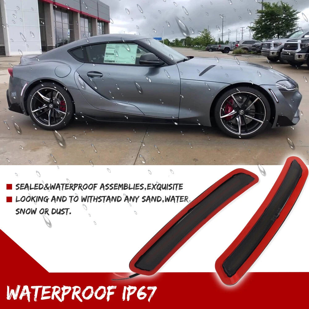 4X Smoke LED Side Marker Lights for Toyota GR Supra (2020–2025)