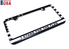 Plastic License Plate Frame American Flag Script for Ford Toyota Chevrolet (Any Year–Any Year)