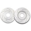 Drilled and Slotted Brake Rotors for Honda Civic del Sol CRX 4-Lug