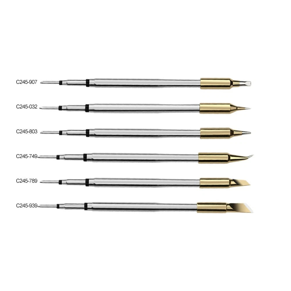 High Conductivity Straight Tip for JBC C245 Soldering Station (Copper, Gold)