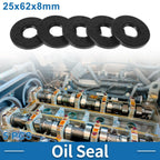 Set of 5 Oil Seal Ring 25x62x8mm Nitrile Rubber for Rotary Shaft 683867648105