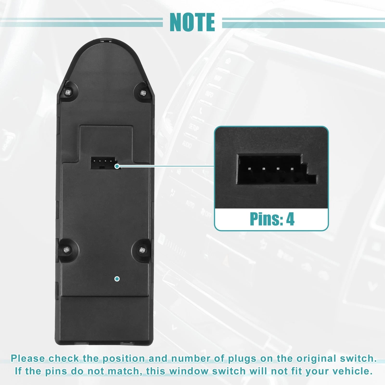 Power Window Switch for BMW X3 E83 (2004–2010) No. 61313414354, 724117503208