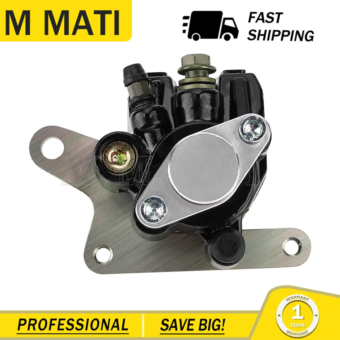 Rear Brake Caliper & Pads for Suzuki Quadracer 250 500 (1985–1992)
