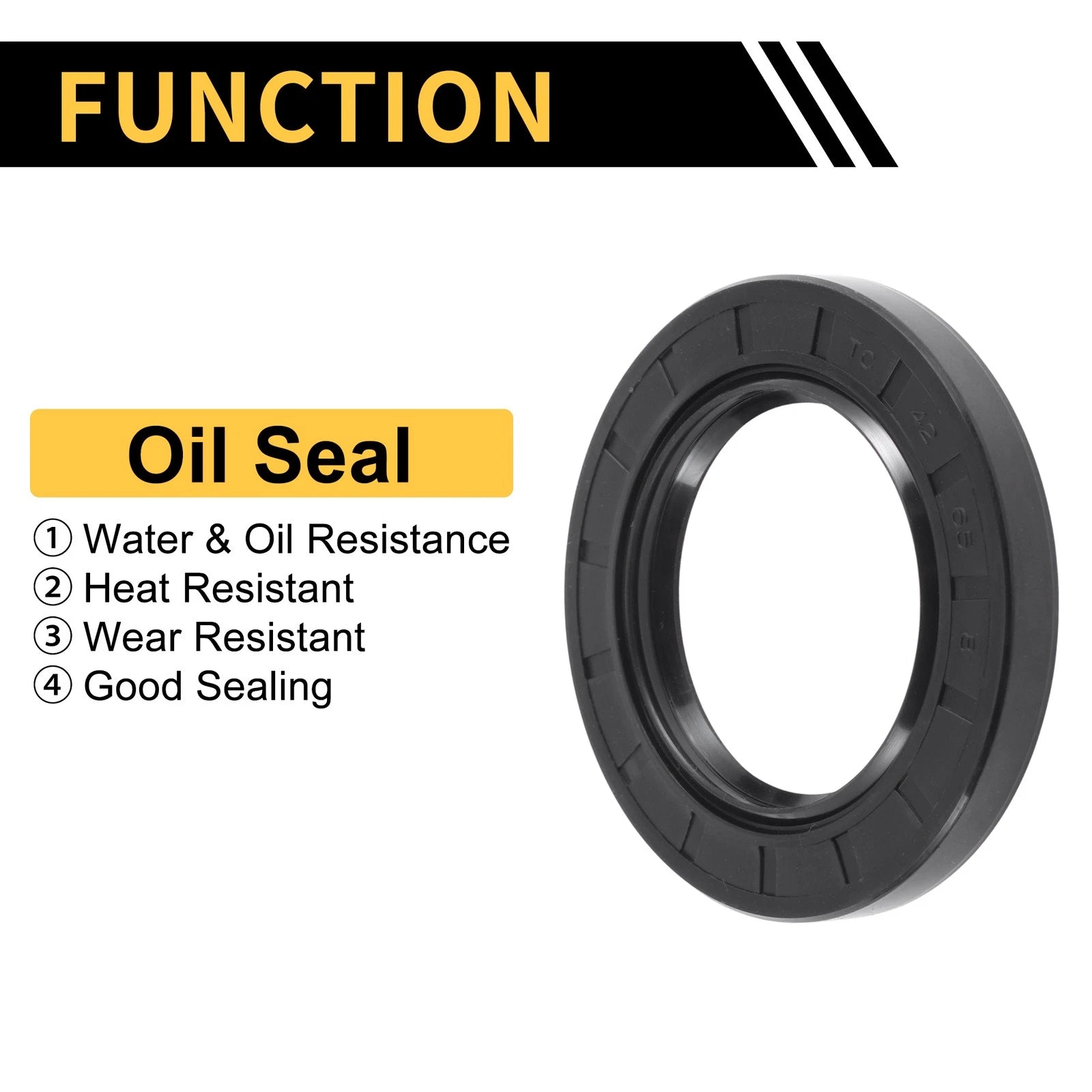 Set of 5 Oil Seal Rotary Shaft Seal NBR Rubber 42x65x8mm