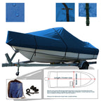 Boat Cover for Larson All American 150 (Open Bow, O/B) - Waterproof