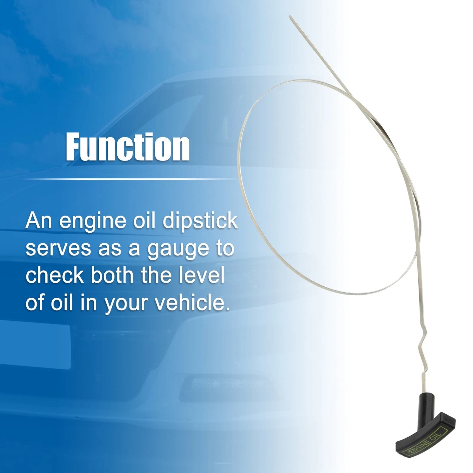 Engine Oil Fluid Level Dipstick for Ford E-350 Club Wagon (1990–1999) No.F81Z6750DA