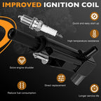 3X UF640 Ignition Coils & Spark Plug Wire for Dodge Durango, Jeep Liberty (–)