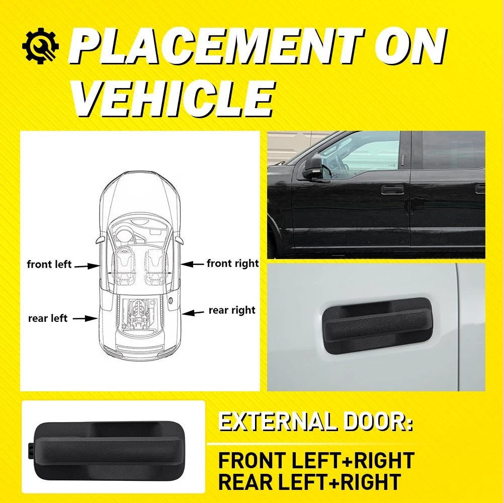 4X Exterior Door Handle for Ford F-150 (2015–2020) Left/Right Front/Rear EXV
