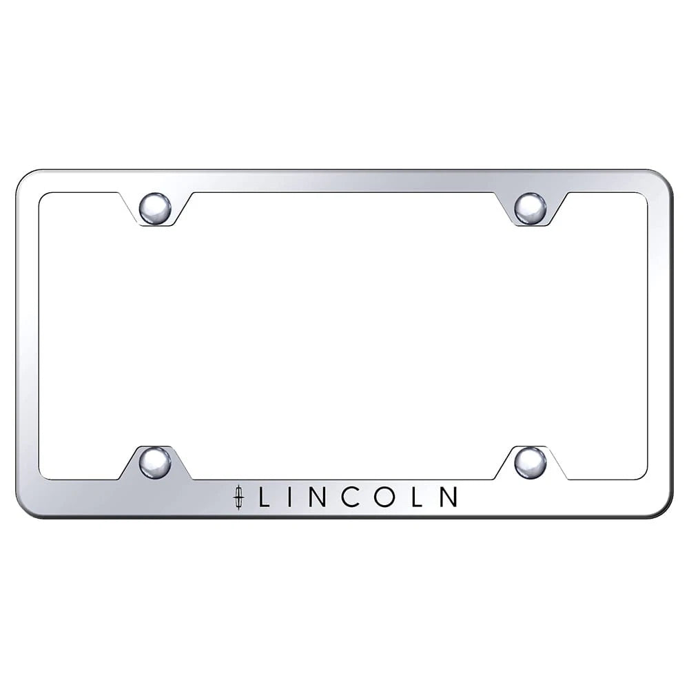 Stainless Steel Wide Body License Plate Frame - Officially Licensed for Lincoln