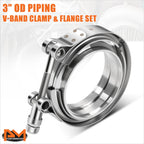 3" OD Stainless Steel V-Band Clamp & Flange Set for Universal Applications