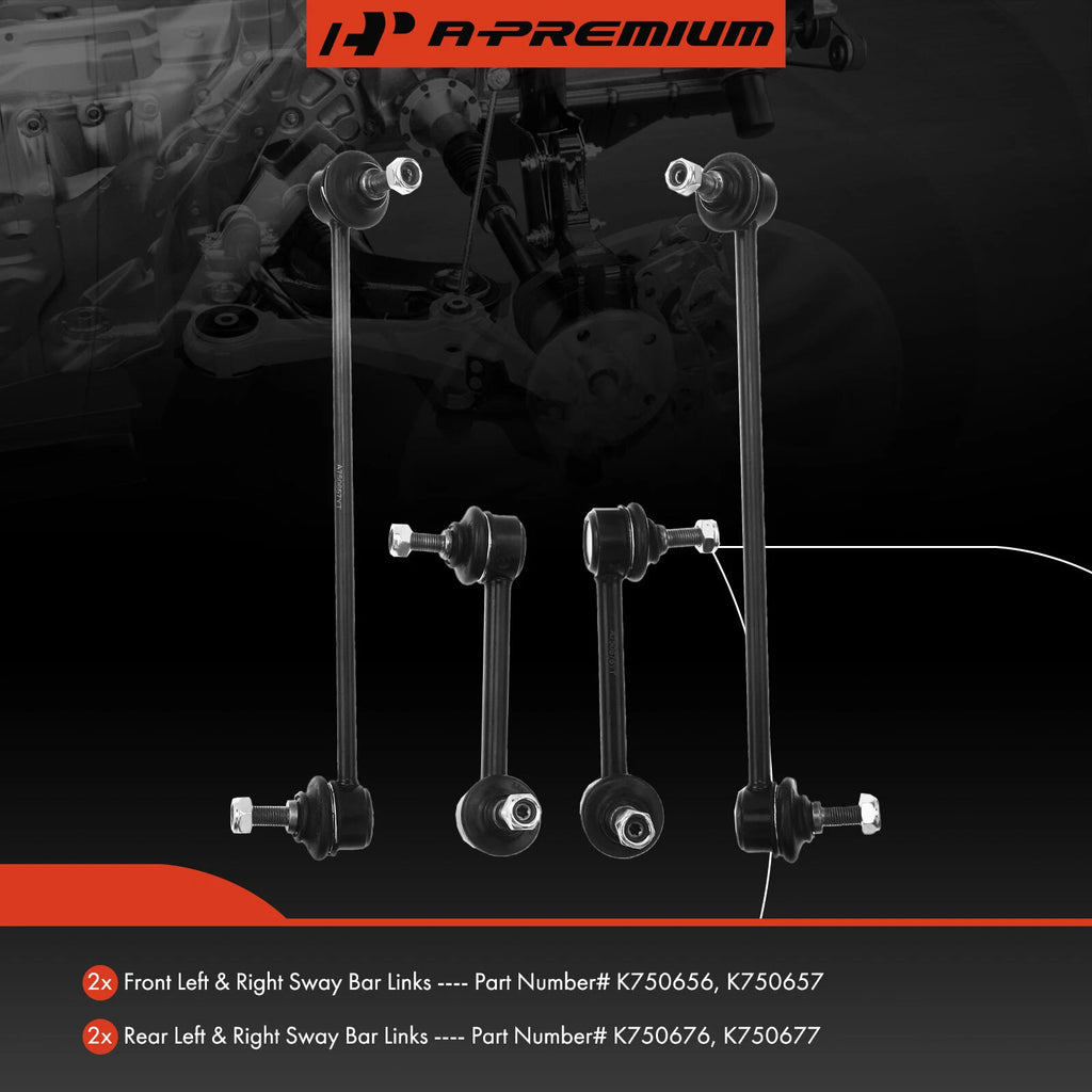 Set of 4 Sway Bar Links for BMW 228i 2014–2016, 230i 2017–2019, 320i 2016–2018