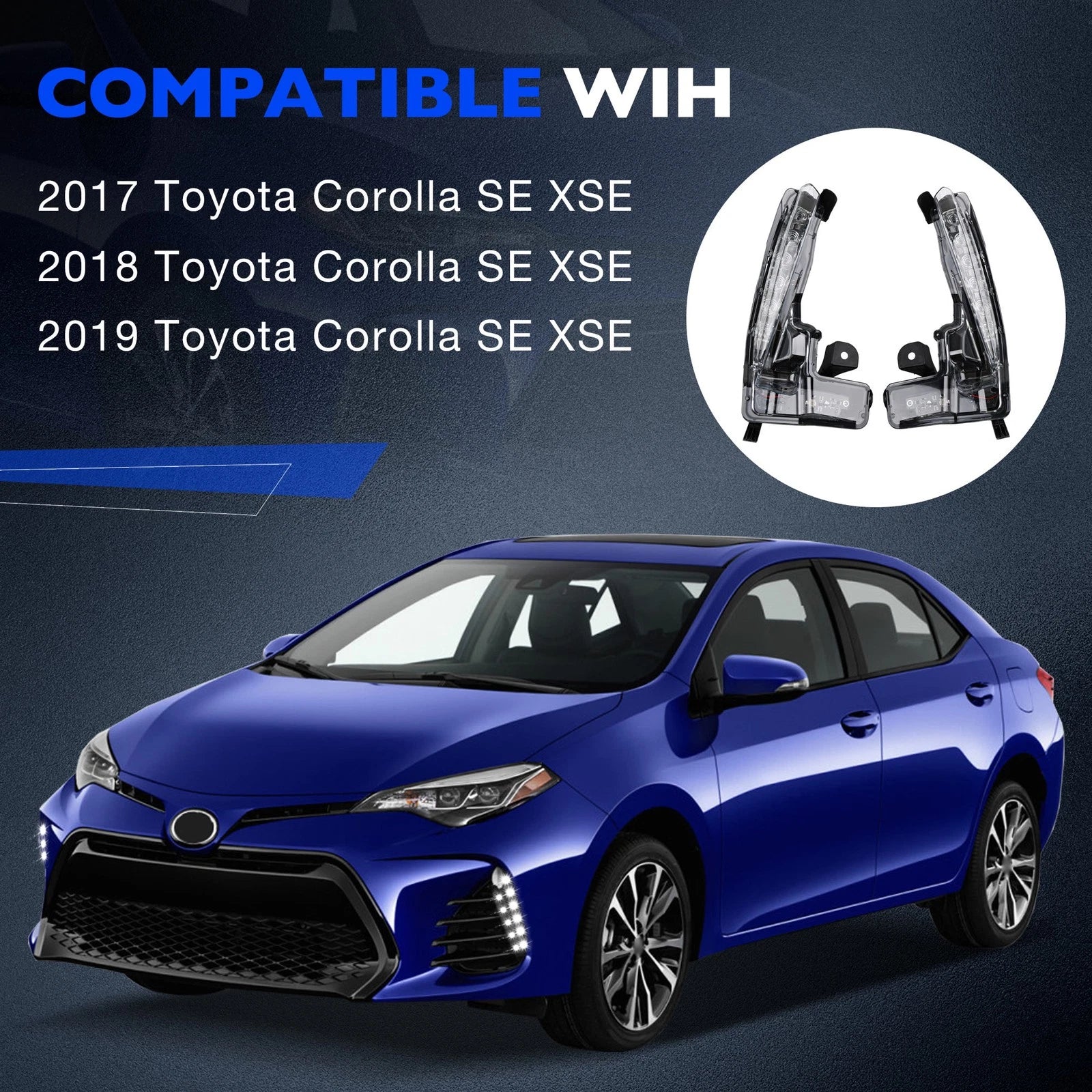 LED DRL Fog Light Kit for Toyota Corolla (2017-2019)