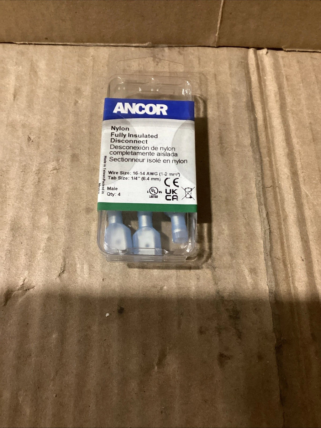 Set of 4 Fully Insulated Disconnects for Ancor 231419 (16-14 AWG)